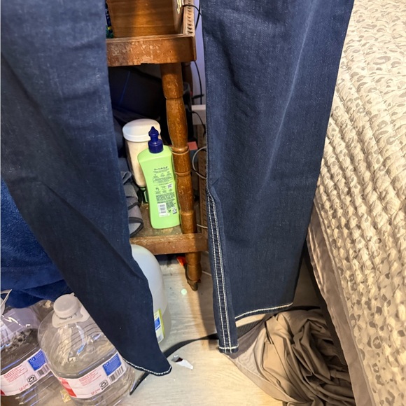 Grace in LA Dark Blue Jeans with Bull Skull Embroidery - Picture 4 of 6